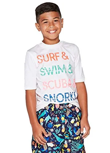 Boys Short Sleeve Rash Guard — xl(16))