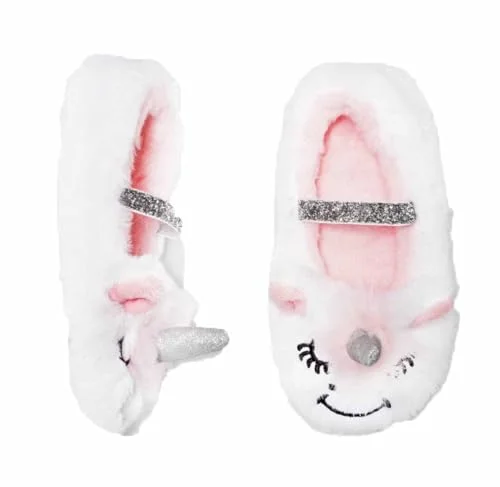 Girls Animal Slipper Boots — ballet unicorn slippers white (small (12
