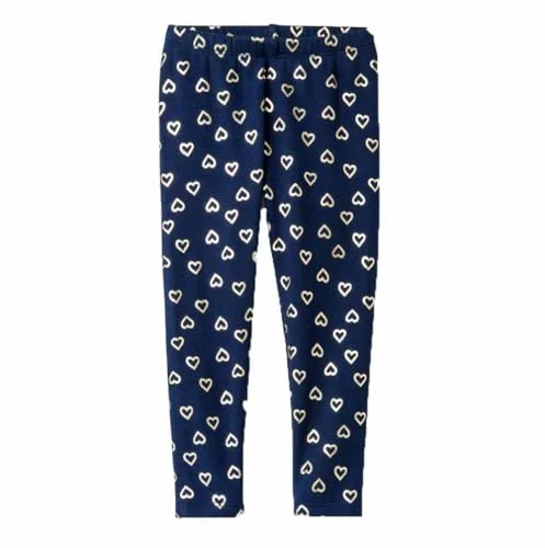 Toddler Cozy Leggings — navy gold hearts)