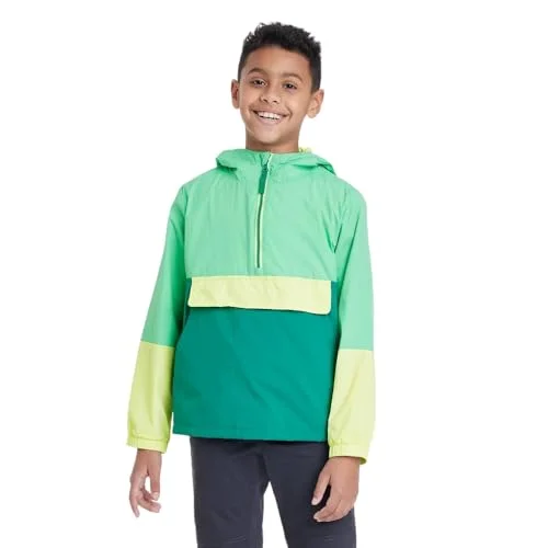 Kids Anorak Windbreaker — light green)